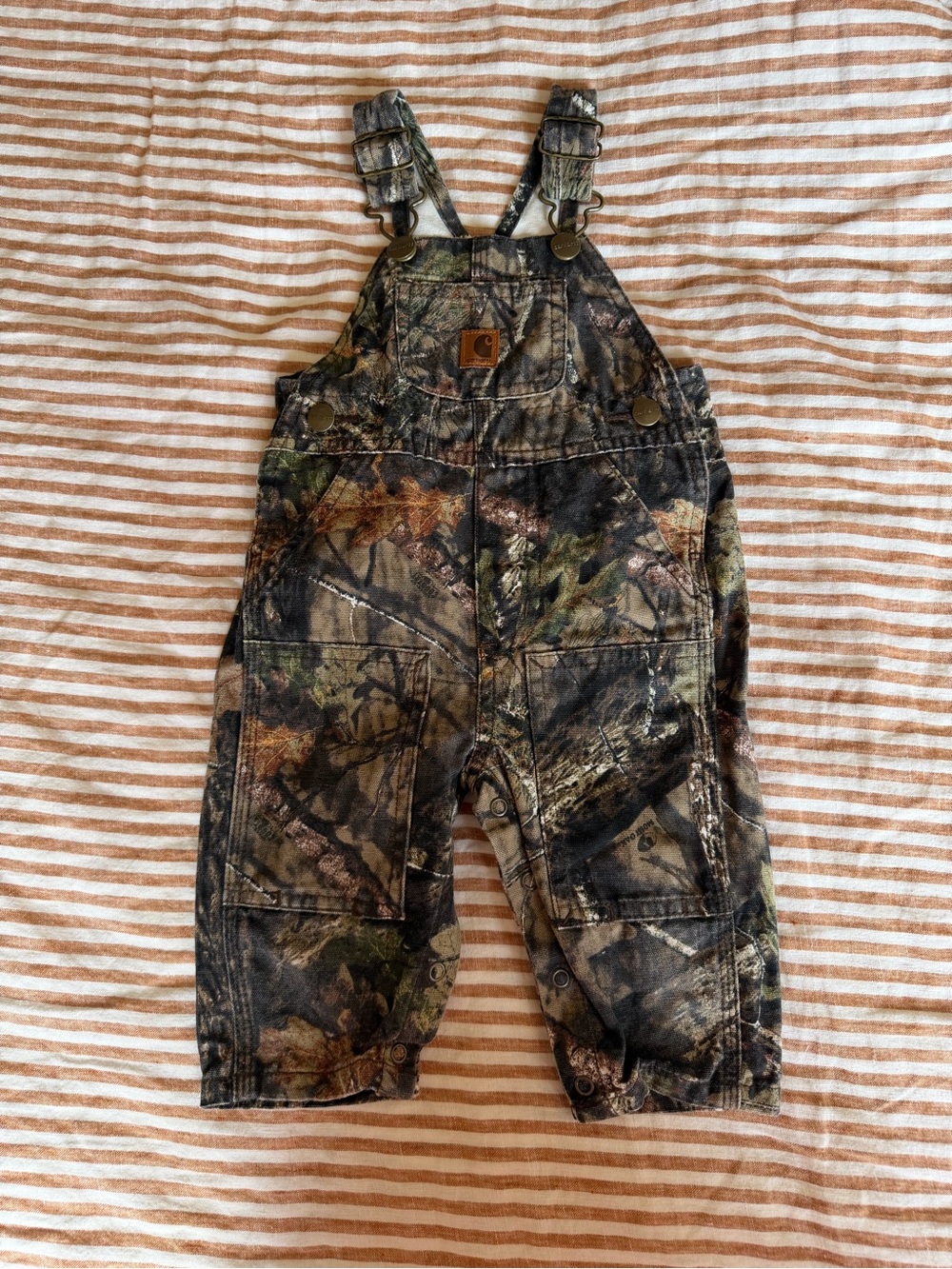 Carhartt baby mossy oak Camo Overalls - Green/Brown